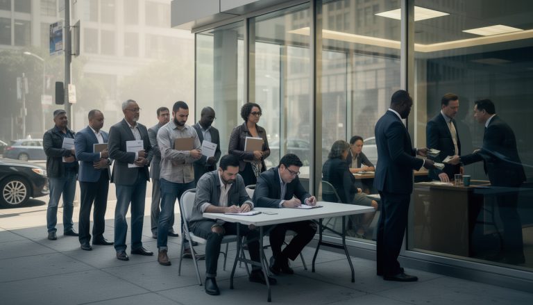 aux états-unis, la détresse des demandeurs d'emploi est telle qu'ils investissent des ressources importantes pour décrocher un poste, reflétant une situation économique et sociale préoccupante.