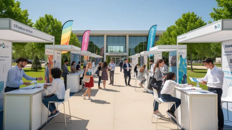 découvrez le forum 'objectif emploi' au parc des expositions de villeneuve-sur-lot, votre opportunité pour passer du job d'été à un cdi grâce à de nombreuses offres et conseils personnalisés.