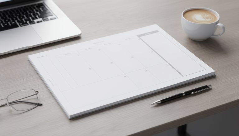 téléchargez un emploi du temps vierge à remplir pour organiser efficacement votre année 2025 et améliorer votre productivité professionnelle.