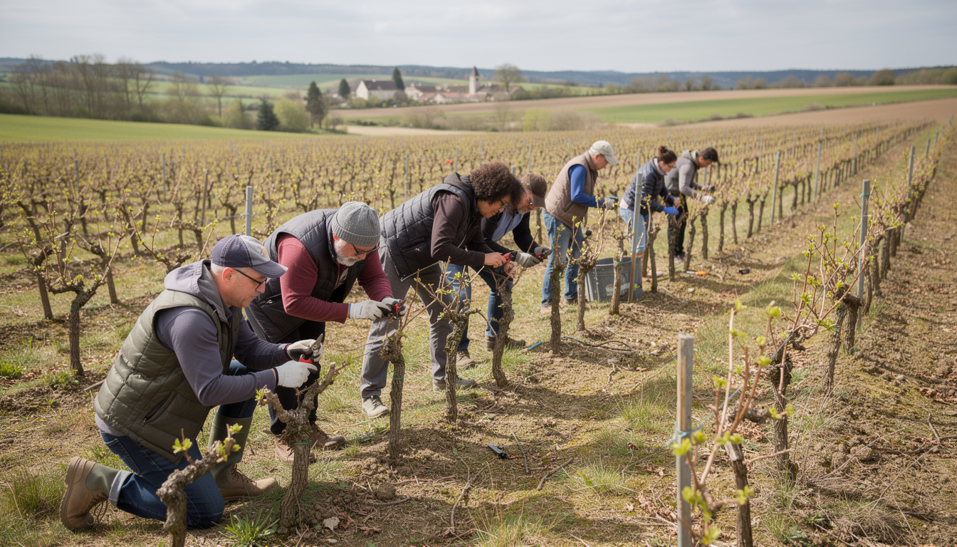 recrutement urgent d’ouvriers viticoles à doué-en-anjou pour la saison d’ébourgeonnage. rejoignez une équipe dynamique et contribuez à une récolte de qualité.