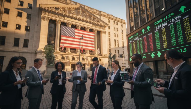 wall street termine la séance en hausse tandis que les investisseurs restent attentifs aux négociations en cours et aux tensions persistantes sur les marchés.
