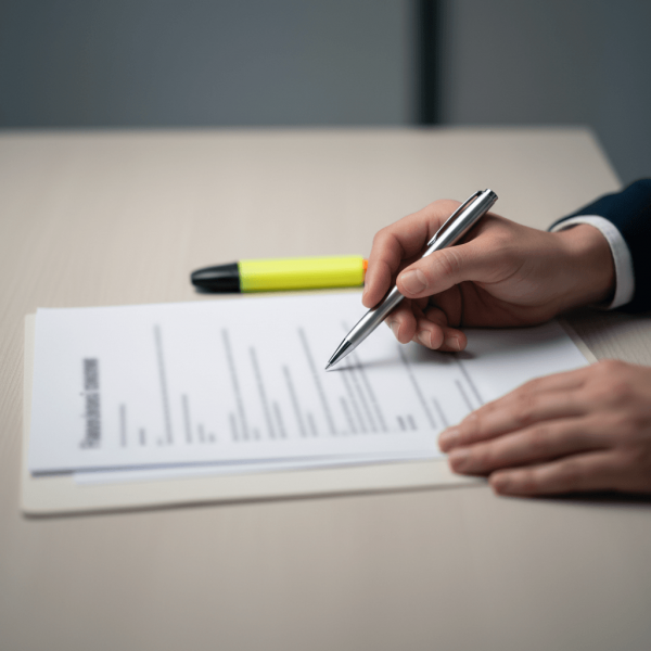 Conseiller présentant les options de financement d'un bilan de compétences avec documents et stylo Conseiller présentant les options de financement d'un bilan de compétences avec documents et stylo