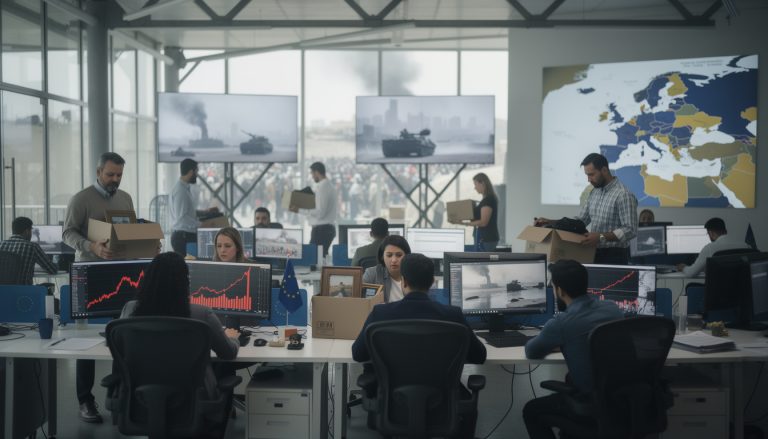 le conflit au moyen-orient menace jusqu'à 1,3 million d'emplois dans l'union européenne, impactant fortement l'économie et le marché du travail régional.