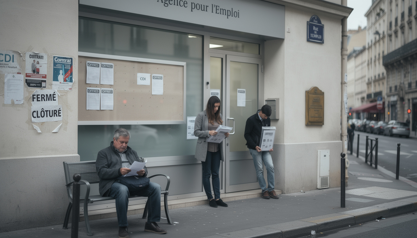 analyse du déclin du marché de l'emploi en france avec une baisse notable des cdi et une diminution significative des offres d'emploi.