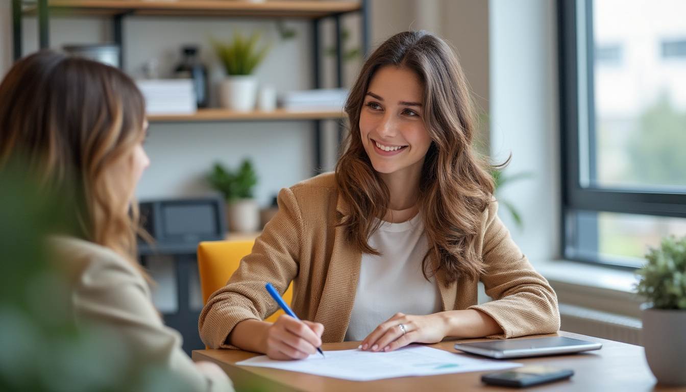 Demandeur d'emploi lors d'un rendez-vous avec un conseiller en agence France Travail