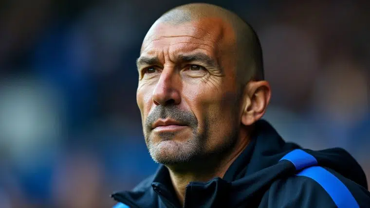 Zinédine Zidane, futur sélectionneur de l'équipe de France, avec les documents officiels à signer